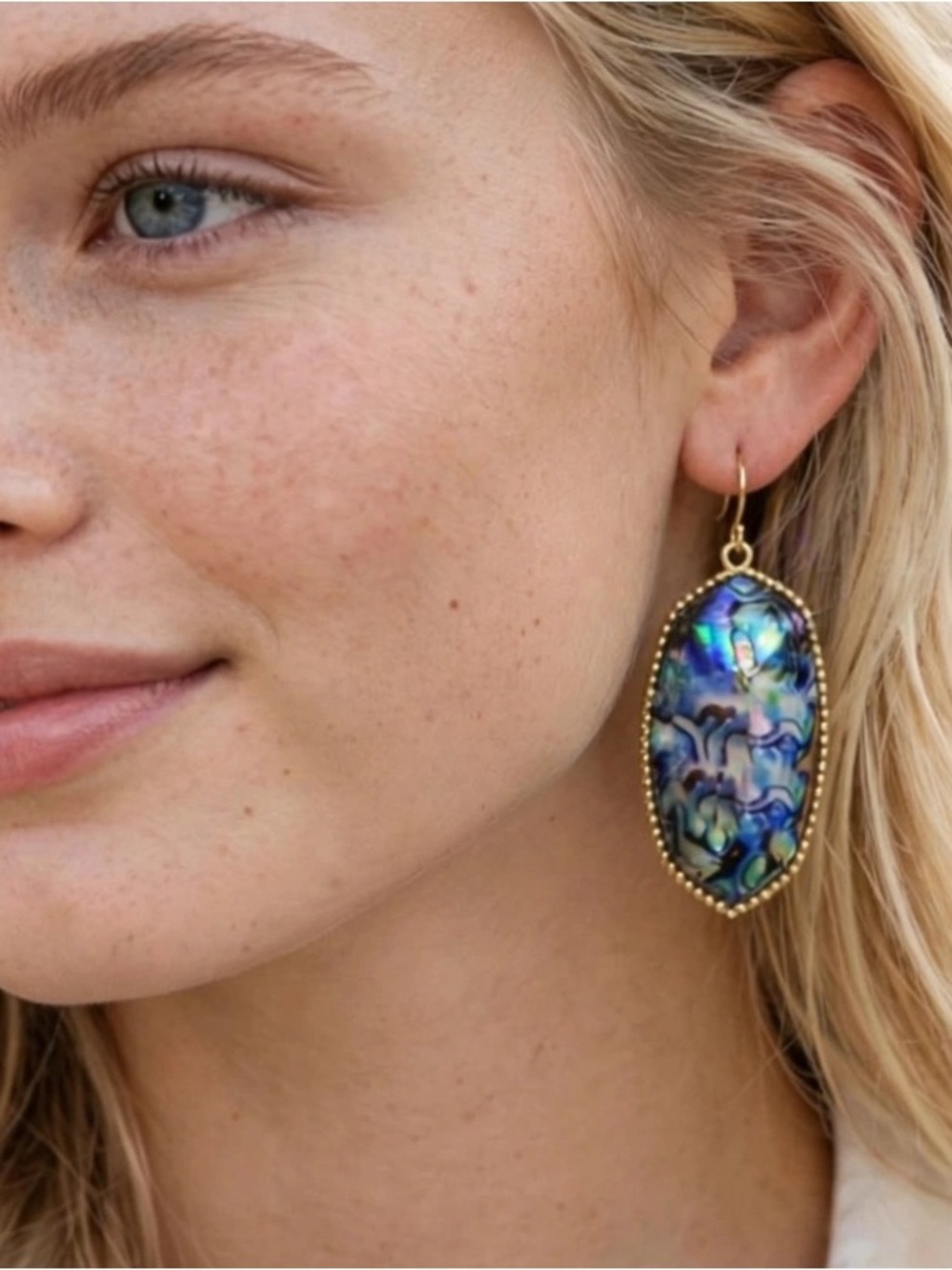 Watercolor Marble Diamond Cut Acrylic Earrings